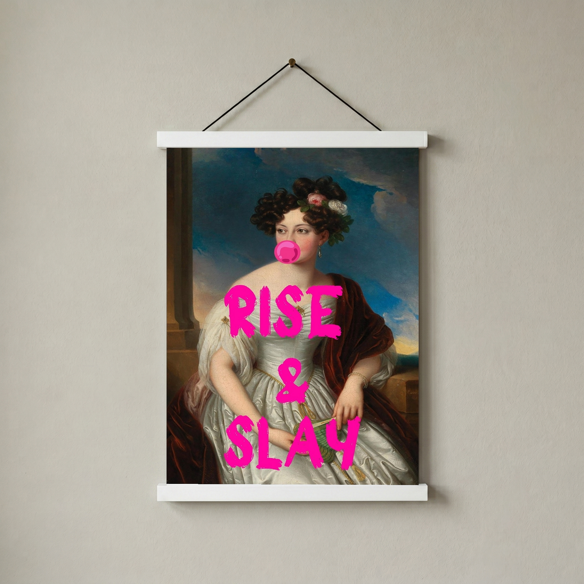 Rise & Slay Wall Art Print — Morning Motivation Quote Poster
