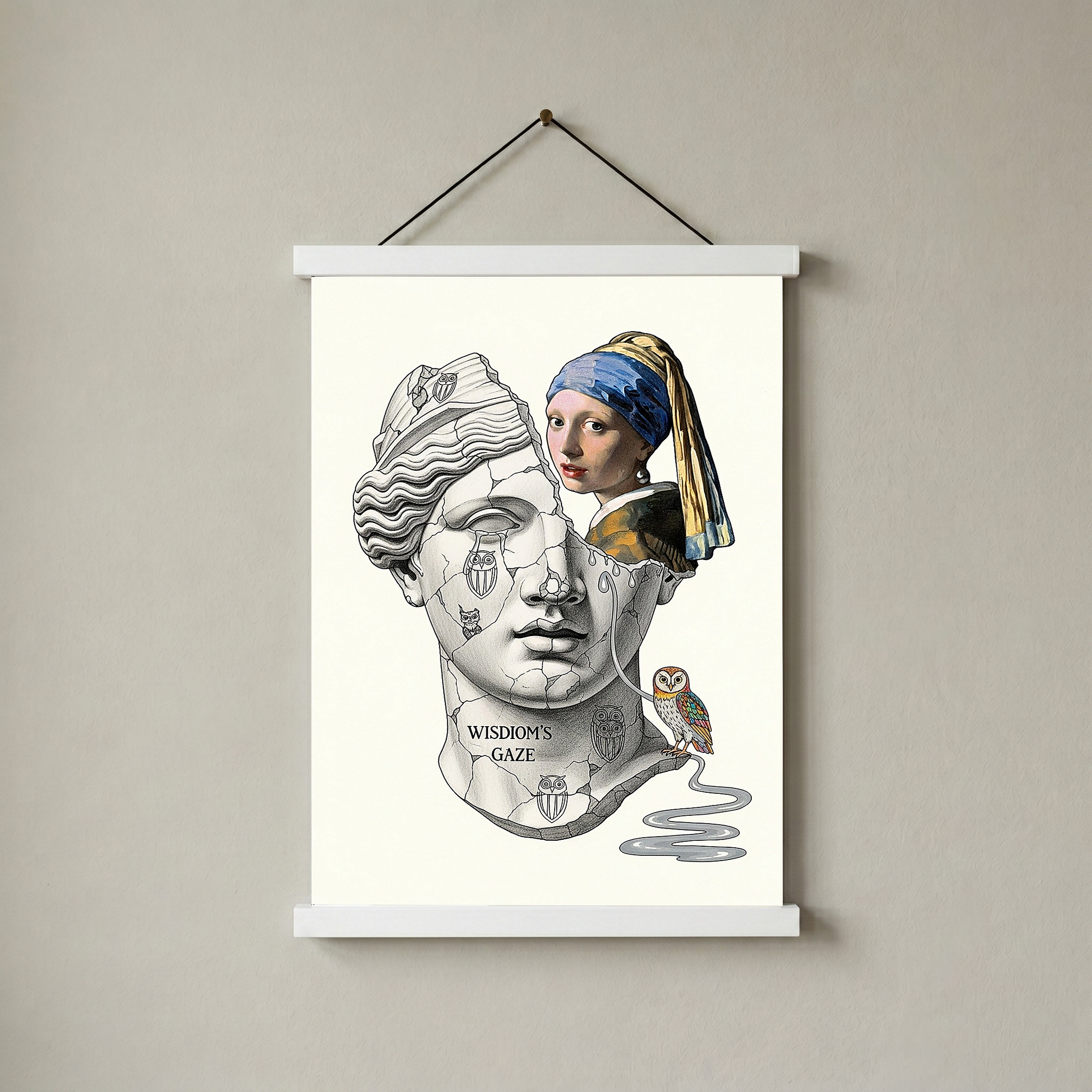 Wisdom's Gaze — Vermeer's Girl with a Pearl Earring Wall Art Print