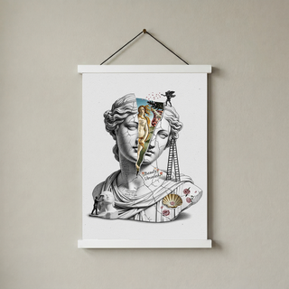 Beauty Unveiled — Botticelli's Venus Reimagined Wall Art Print