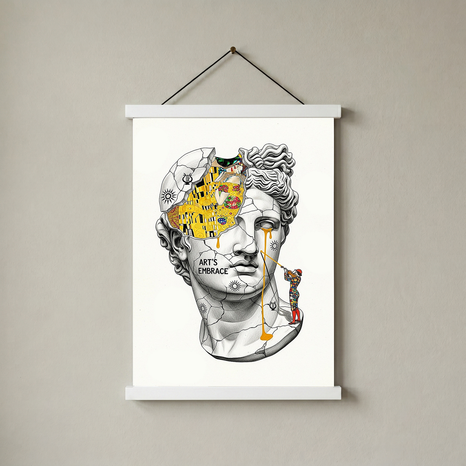 Art's Embrace — Gustav Klimt Inspired Wall Art Print