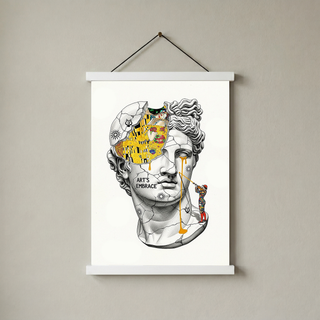 Art's Embrace — Gustav Klimt Inspired Wall Art Print