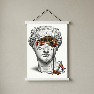 Hera Eternal Vows — Surreal Goddess Bust Wall Art Print