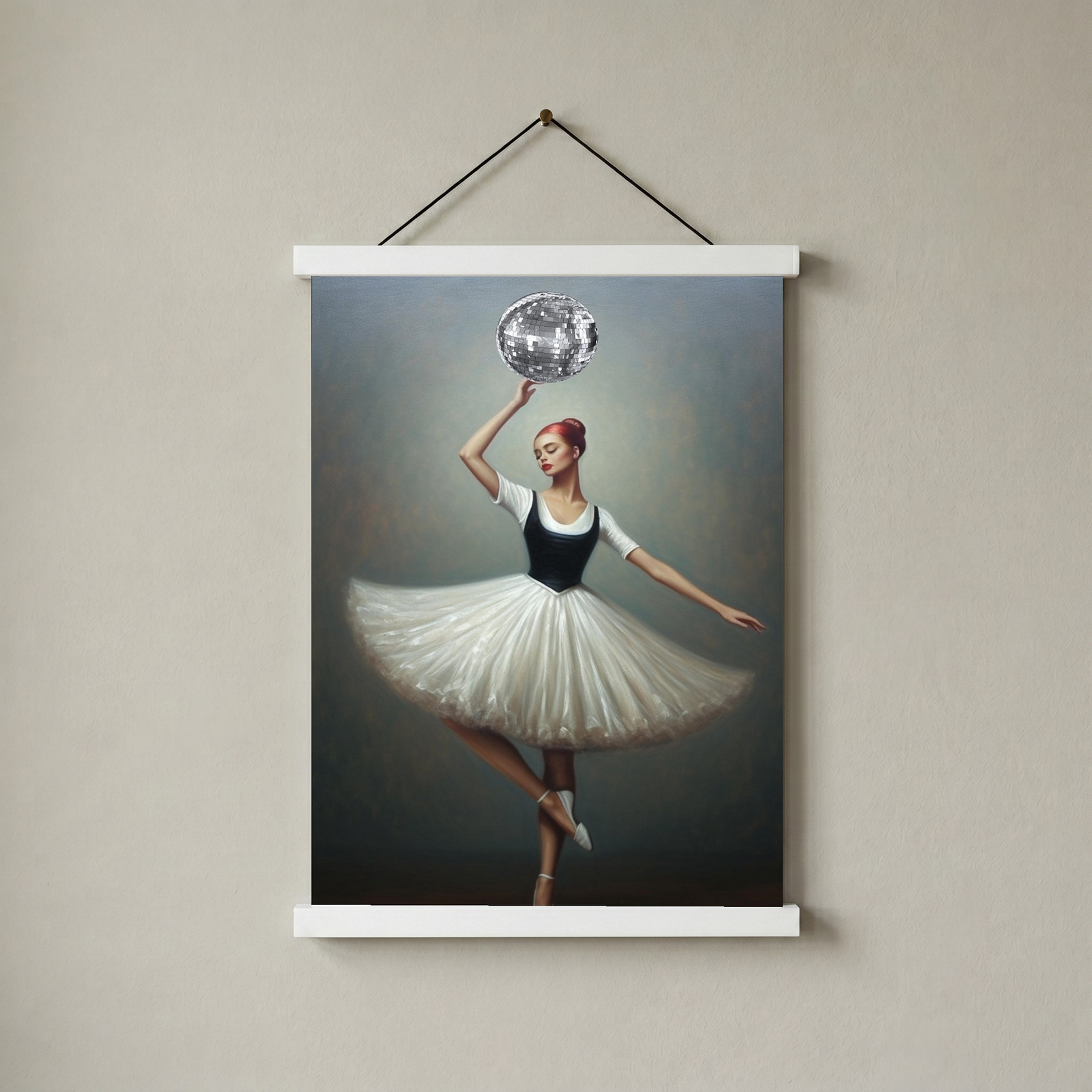 Twirl in Time Wall Art Print — Romantic Vintage Dance Poster