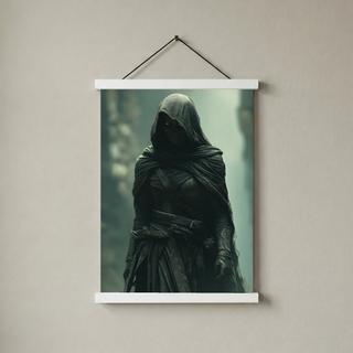 Dark Veil Wall Art Print — Gothic Veiled Portrait Poster