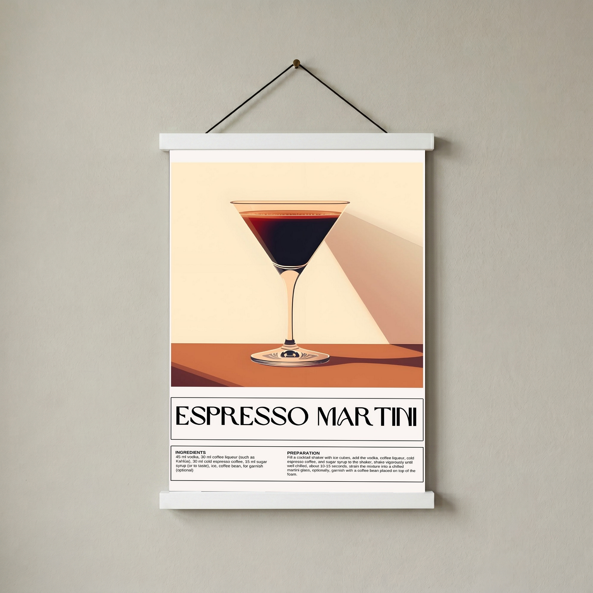 Espresso Martini Wall Art Print — Coffee Cocktail Poster