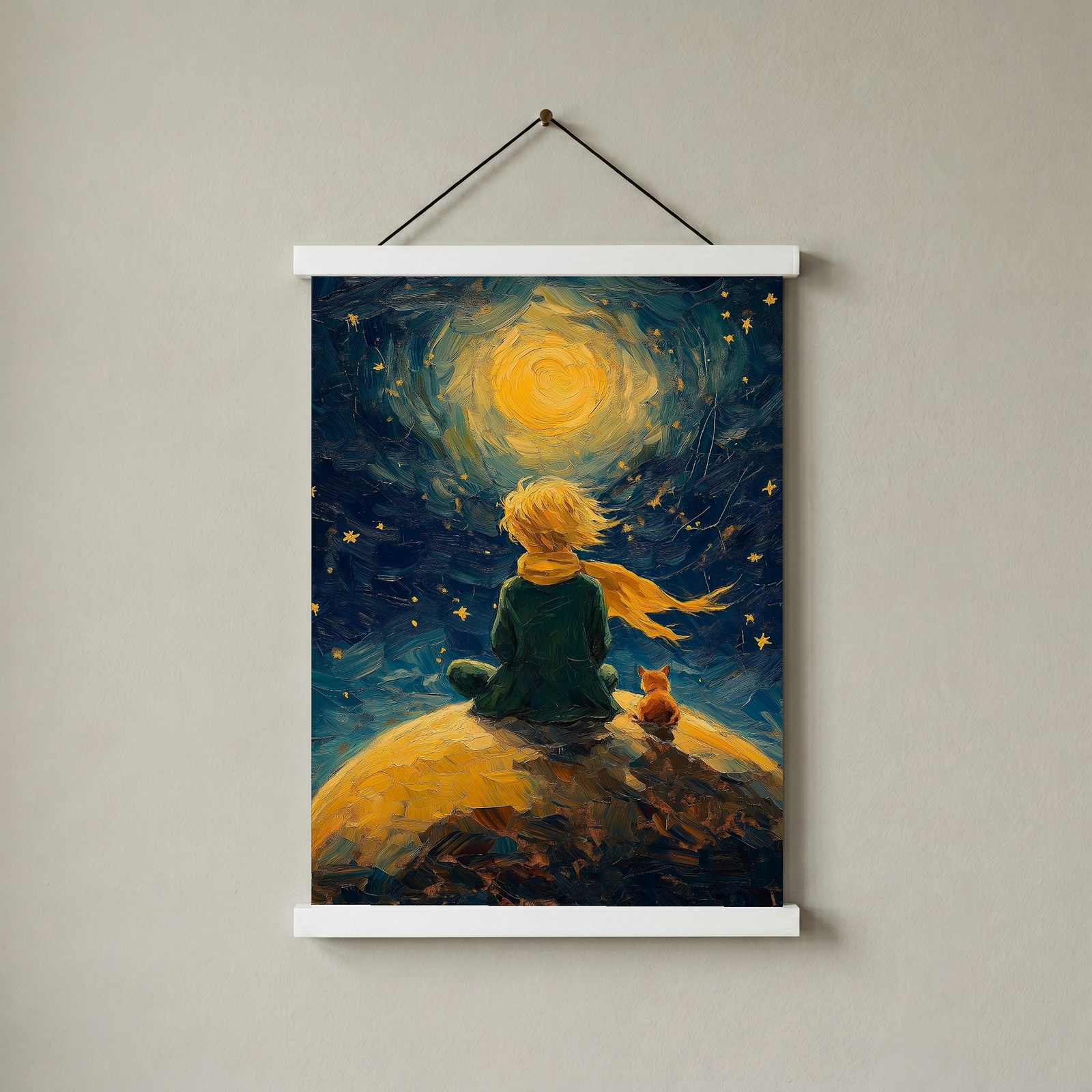 Little Prince Wall Art Print — Antoine de Saint-Exupéry Tribute Poster