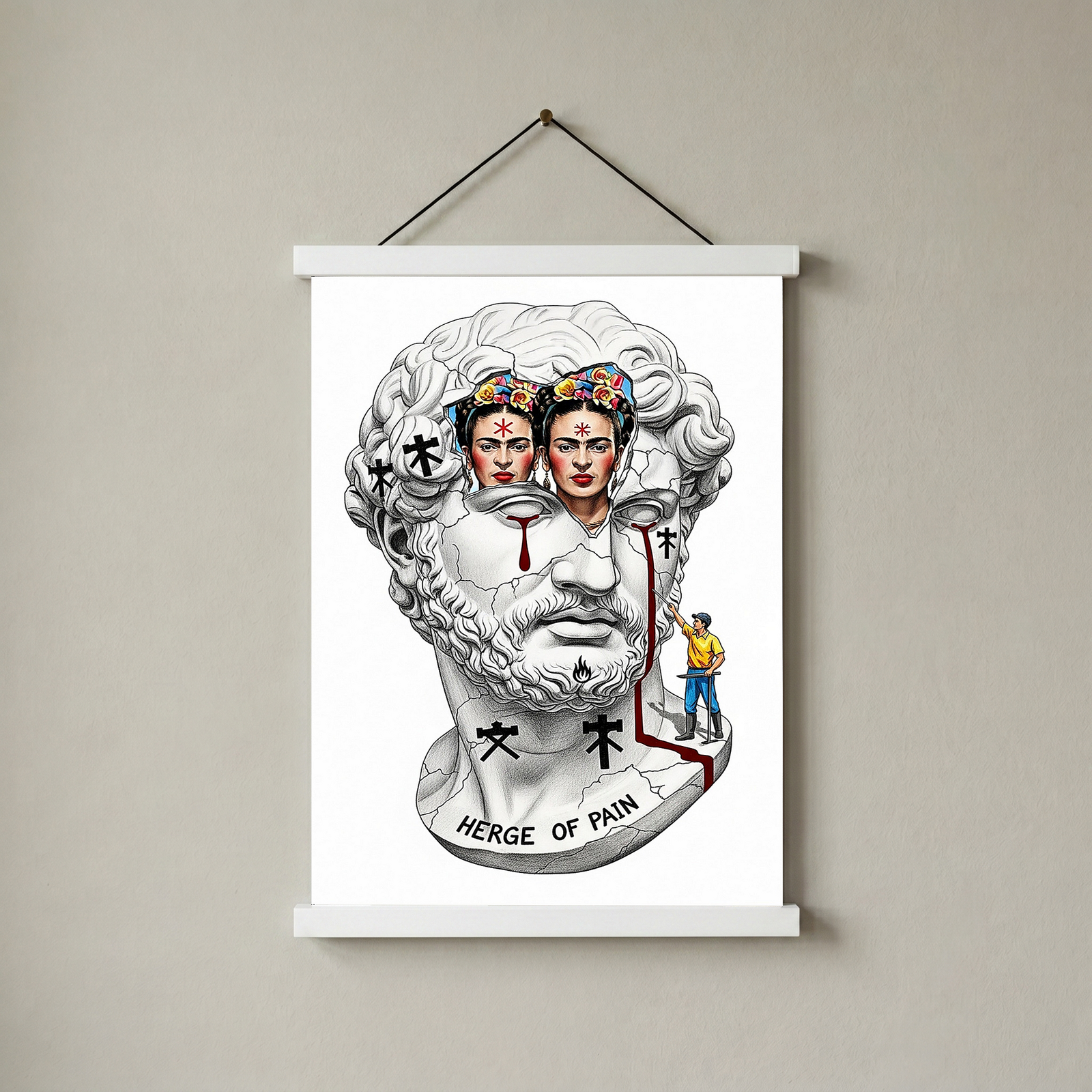Heritage of Pain — Frida Kahlo Inspired Wall Art Print