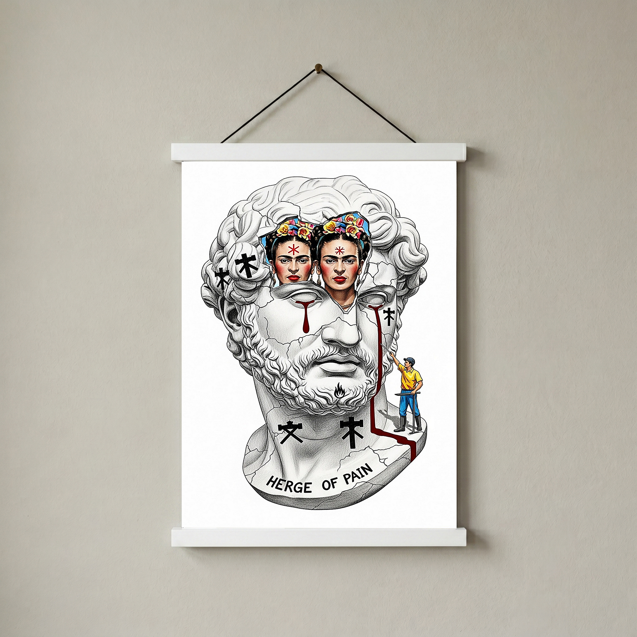 Heritage of Pain — Frida Kahlo Inspired Wall Art Print