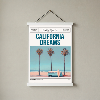 California Dreams Wall Art Print — Pacific Coast Sunset Poster