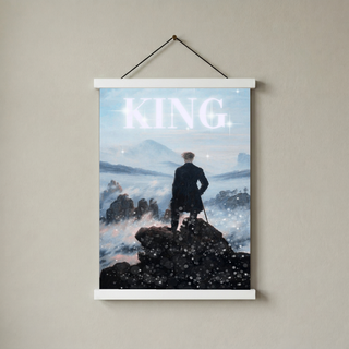 The King Wall Art Print — Bold Royal Quote Poster