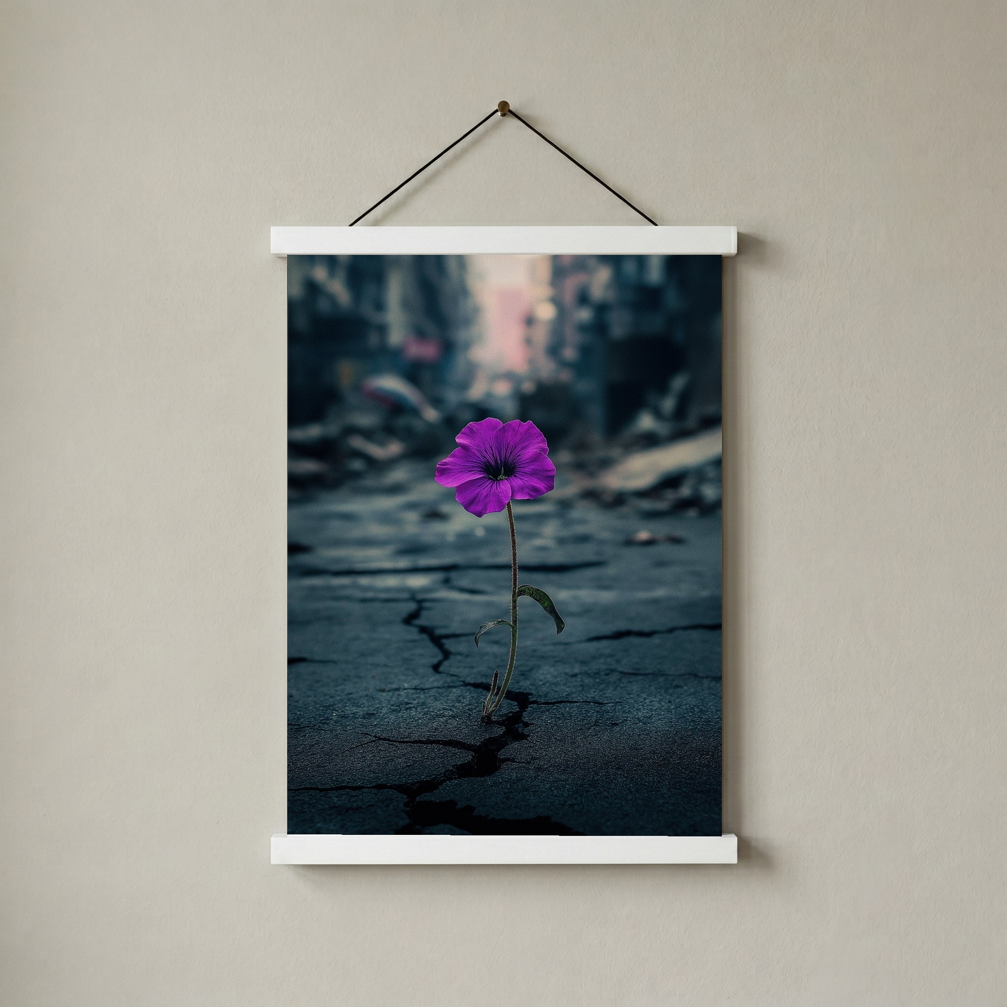 Silent Resistance Wall Art Print — Hope From Ruins Poster