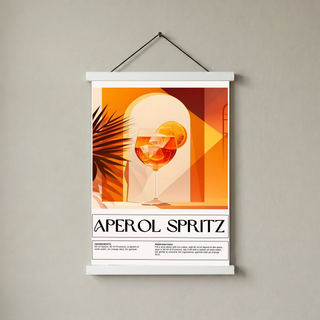 Aperol Spritz Wall Art Print — Italian Summer Cocktail Poster
