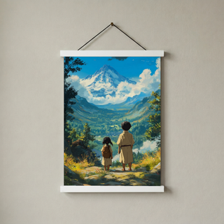 Beyond the Mountain Wall Art Print — Landscape Wanderlust Poster