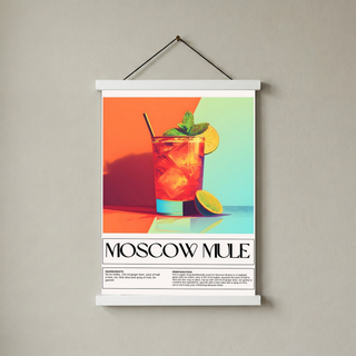 Moscow Mule Wall Art Print — Classic Vodka Ginger Cocktail Poster