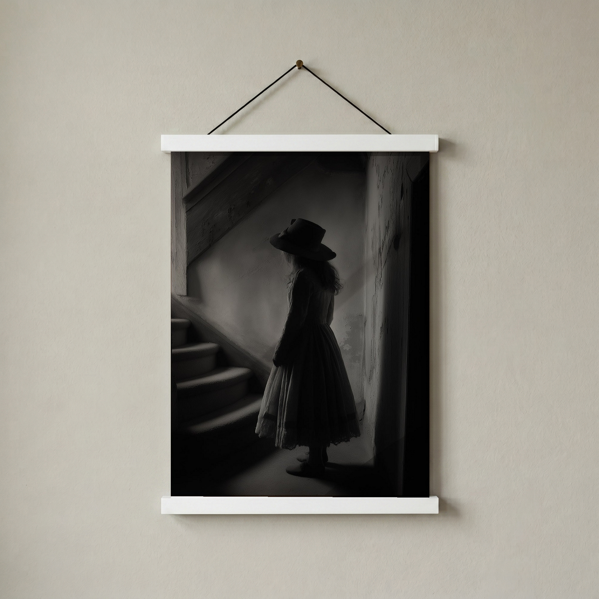 Whispers of Yesterday Wall Art Print — Vintage Nostalgic Portrait Poster
