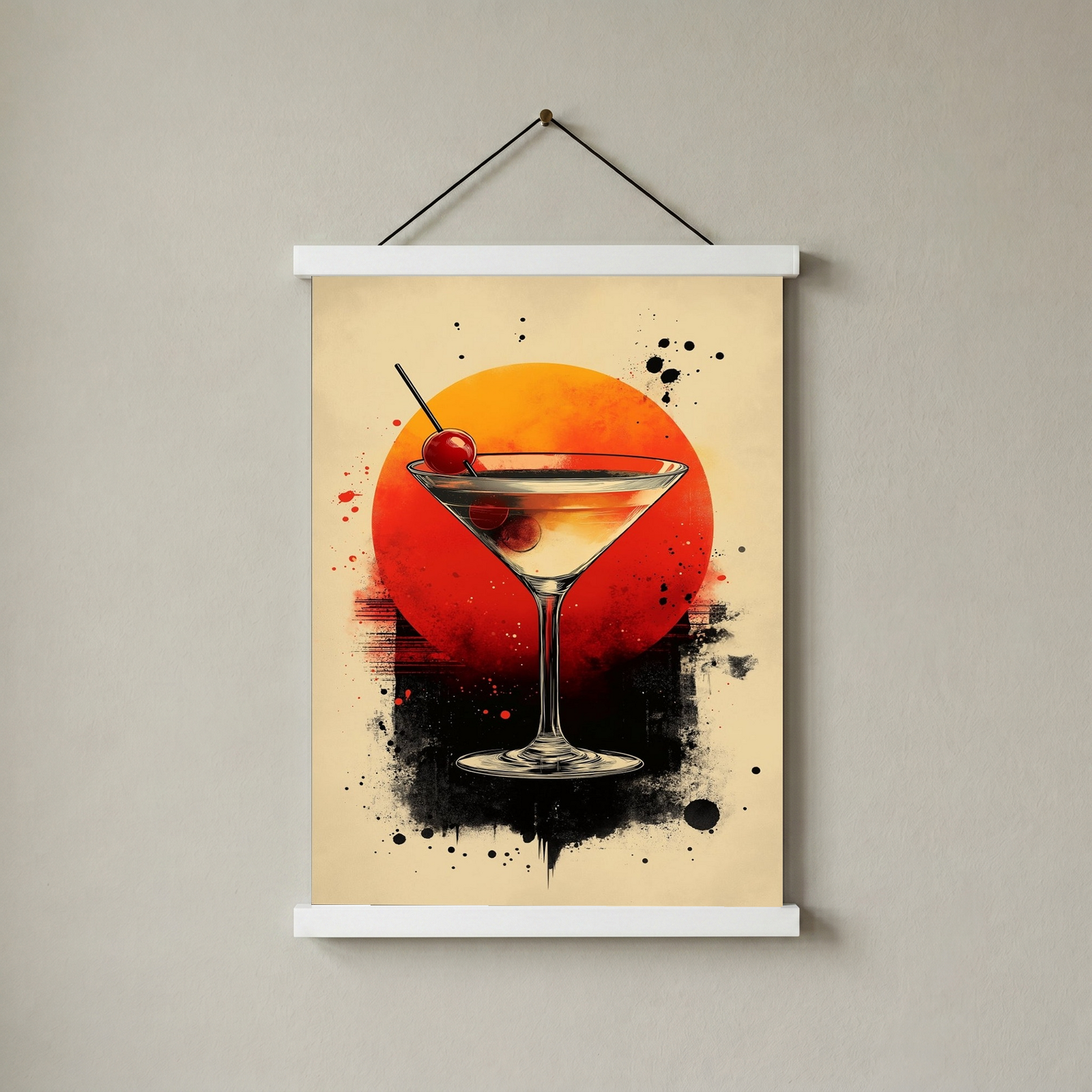 Cherry Glow Wall Art Print — Y2K Cherry Aesthetic Poster