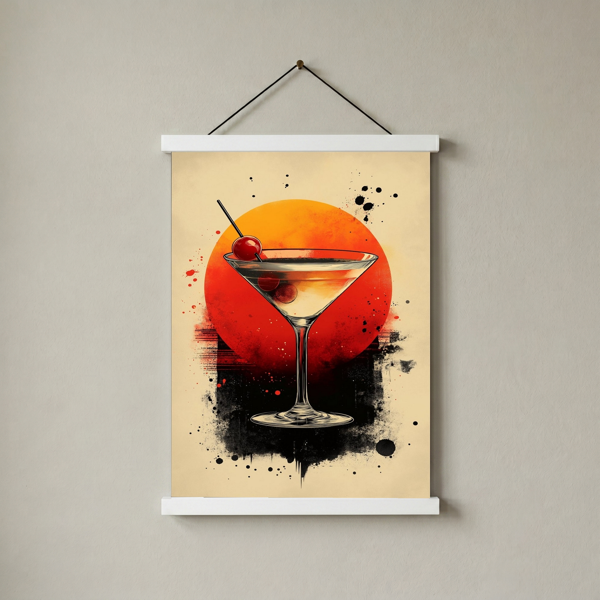 Cherry Glow Wall Art Print — Y2K Cherry Aesthetic Poster