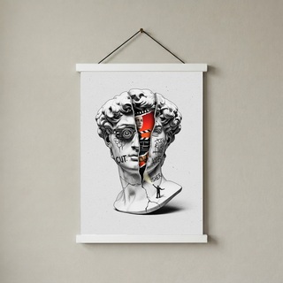 Cut! Cinema — Surreal David Bust Wall Art Print