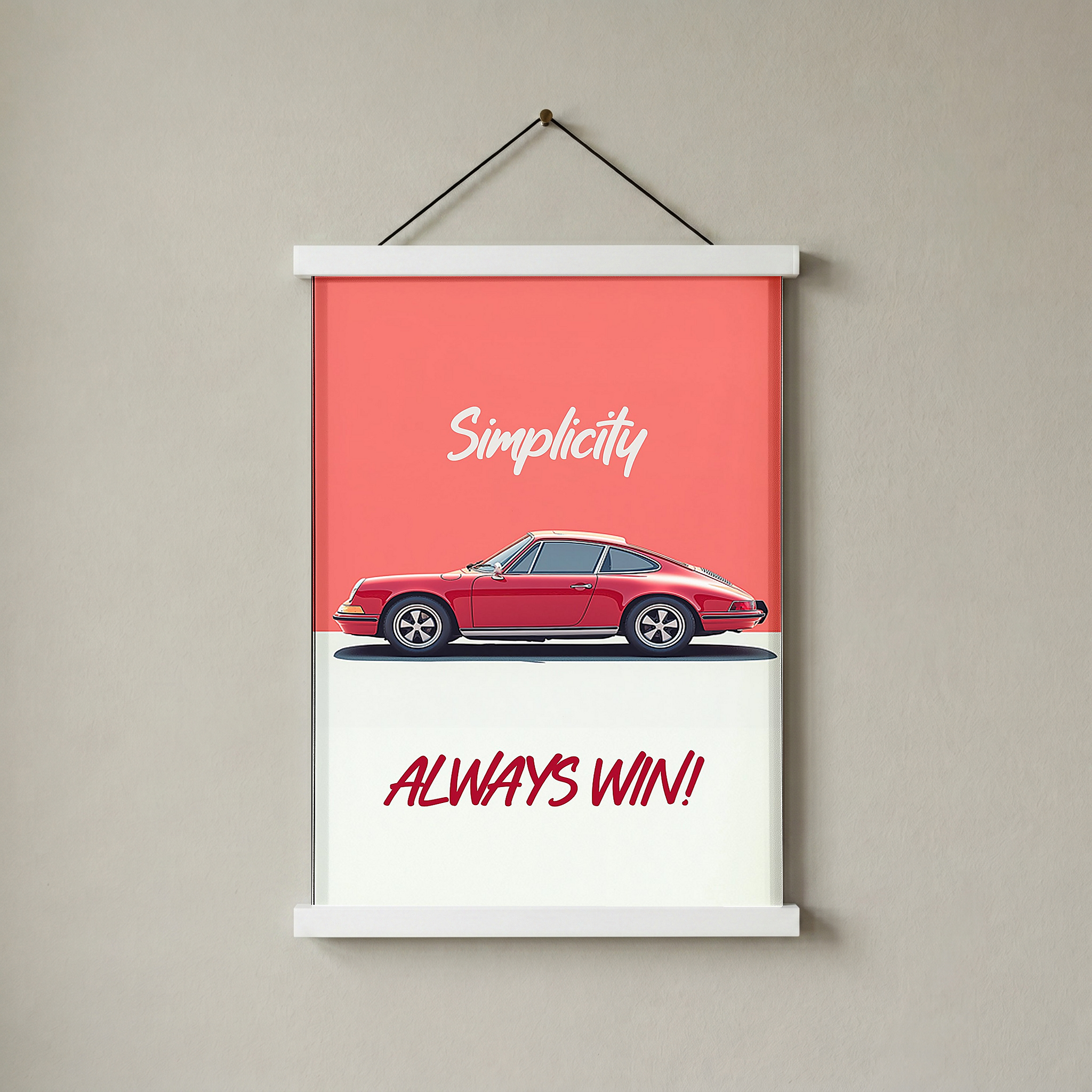 Simplicity Always Wins — Porsche Wall Art Print