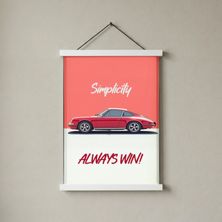 Simplicity Always Wins — Porsche Wall Art Print