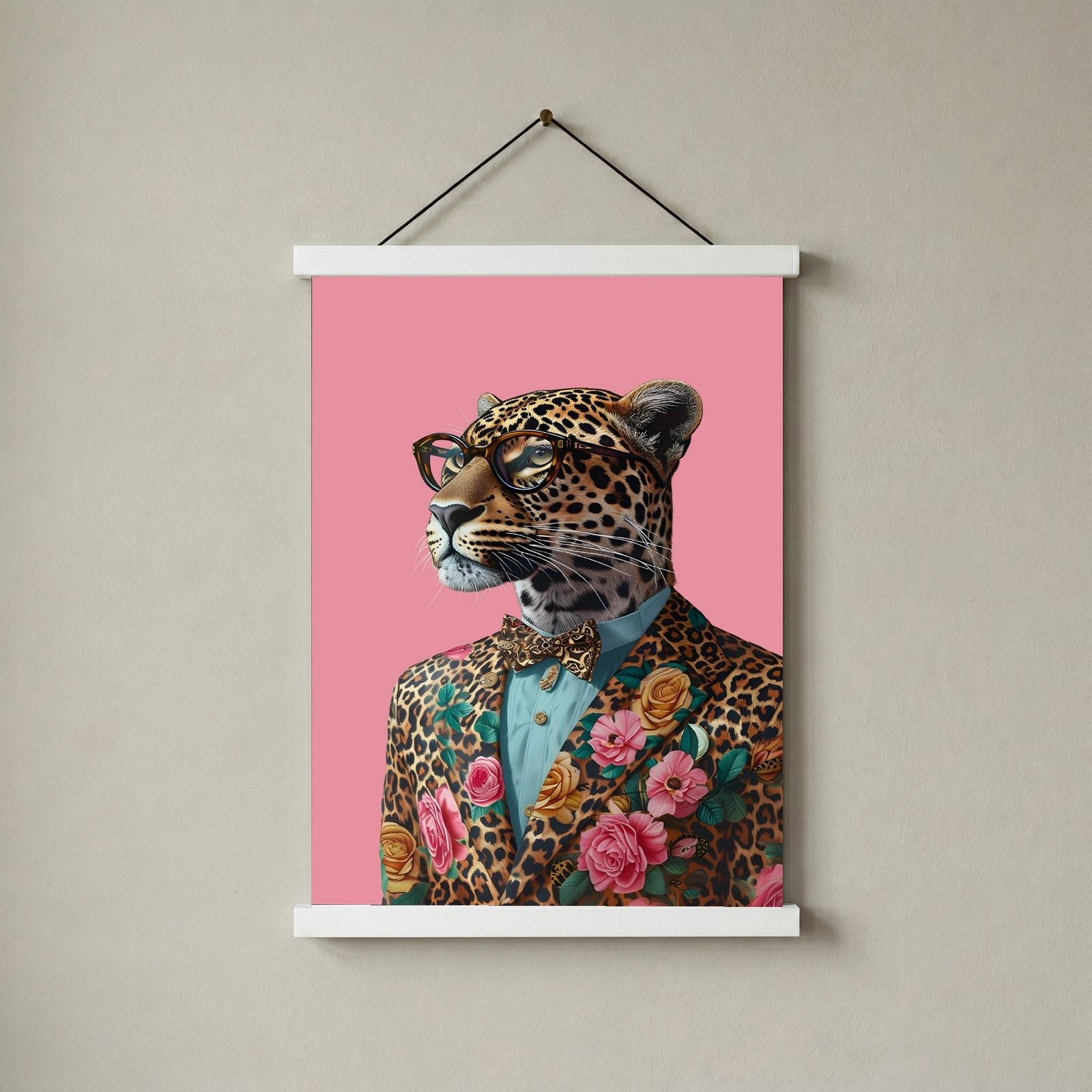 The Sophisticated Wild Wall Art Print — Refined Animal Portrait Poster