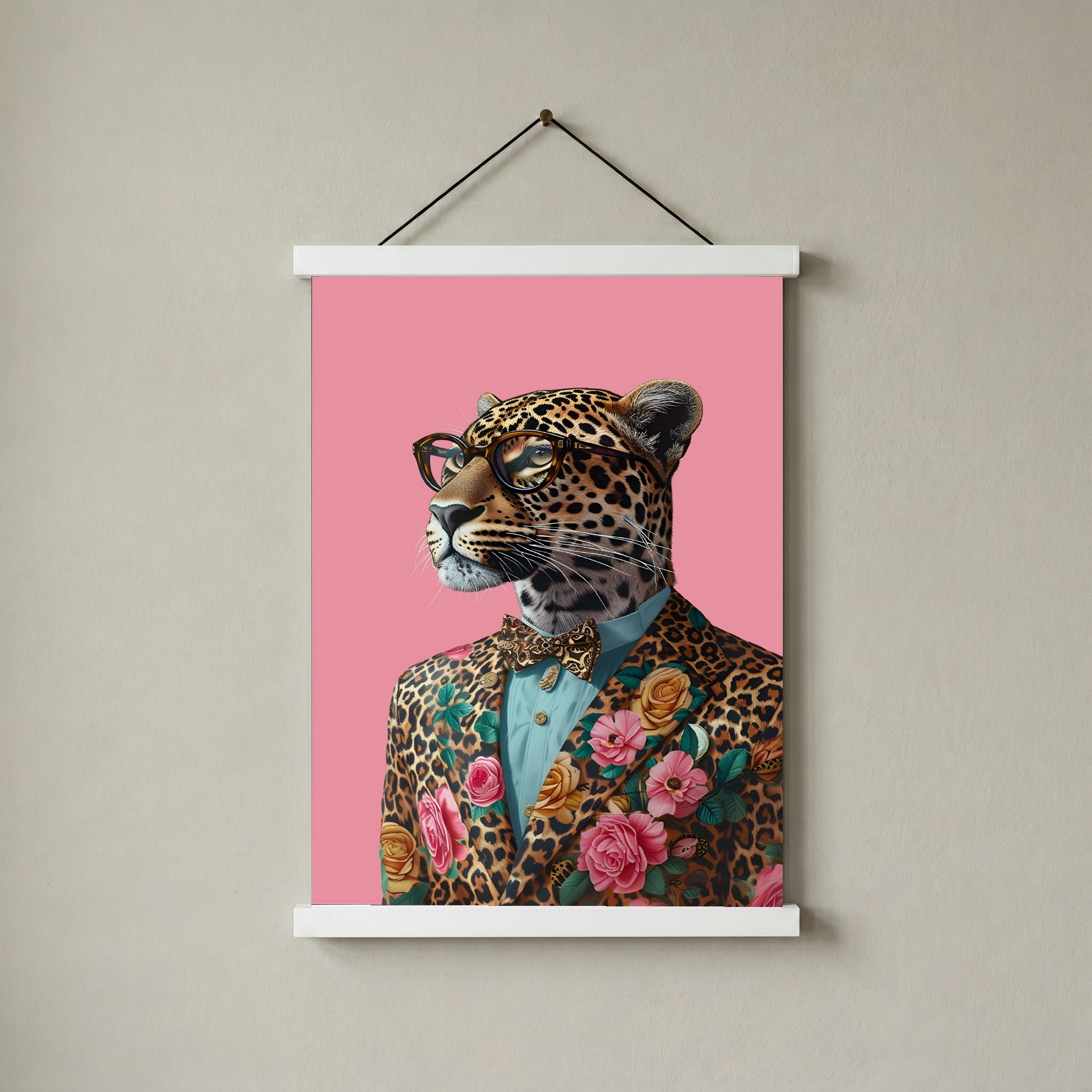 The Sophisticated Wild Wall Art Print — Refined Animal Portrait Poster