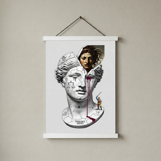 Vengeance Served Medusa V2 — Surreal Greek Mythology Wall Art Print
