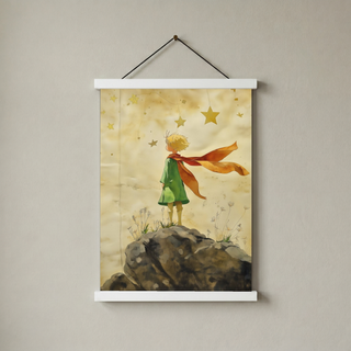 Innocence in Stars Wall Art Print — Dreamy Celestial Romance Poster