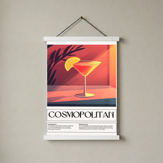Cosmopolitan Wall Art Print — Pink Cocktail Poster