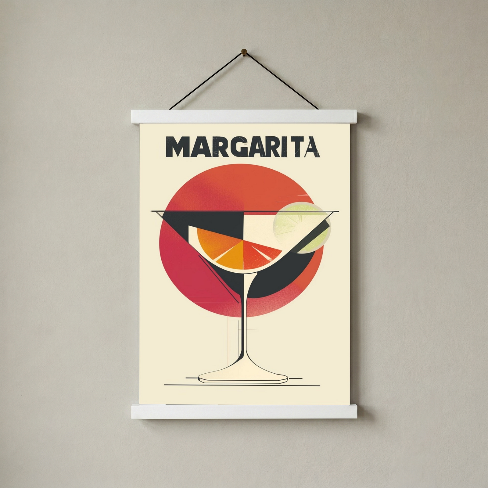 The Margarita Wall Art Print — Classic Tequila Cocktail Poster