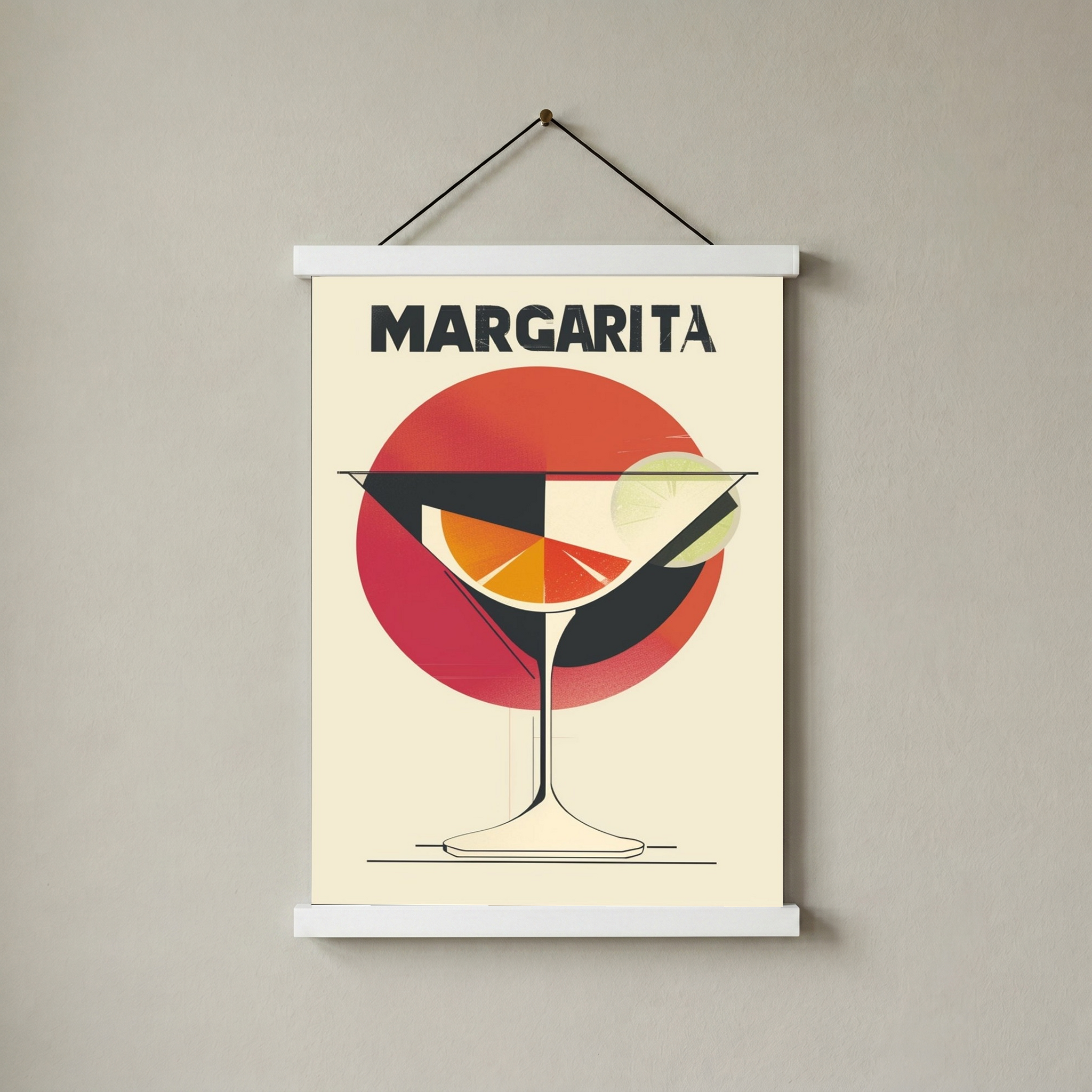 The Margarita Wall Art Print — Classic Tequila Cocktail Poster