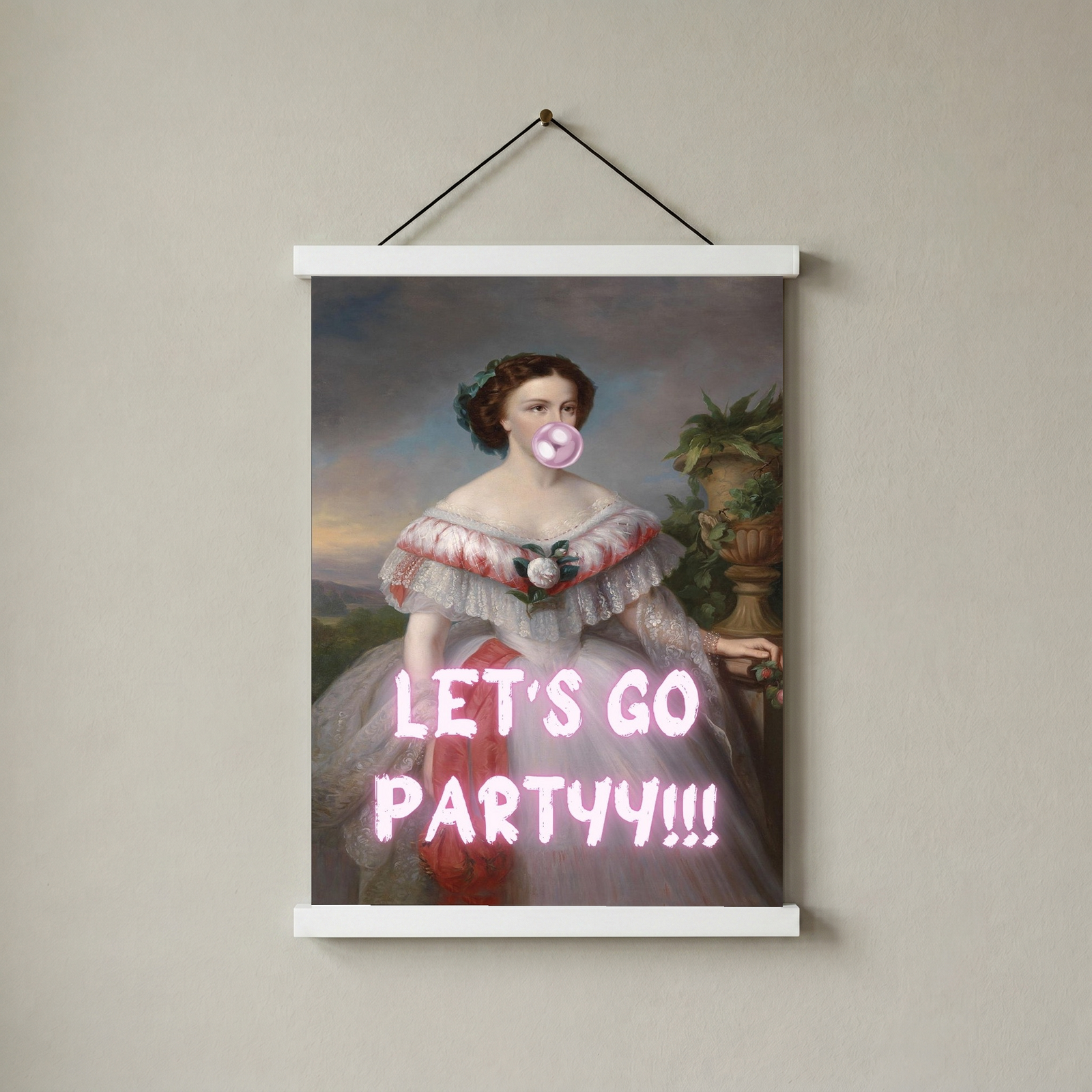 Let's Go Party Wall Art Print — Fun Celebration Quote Poster