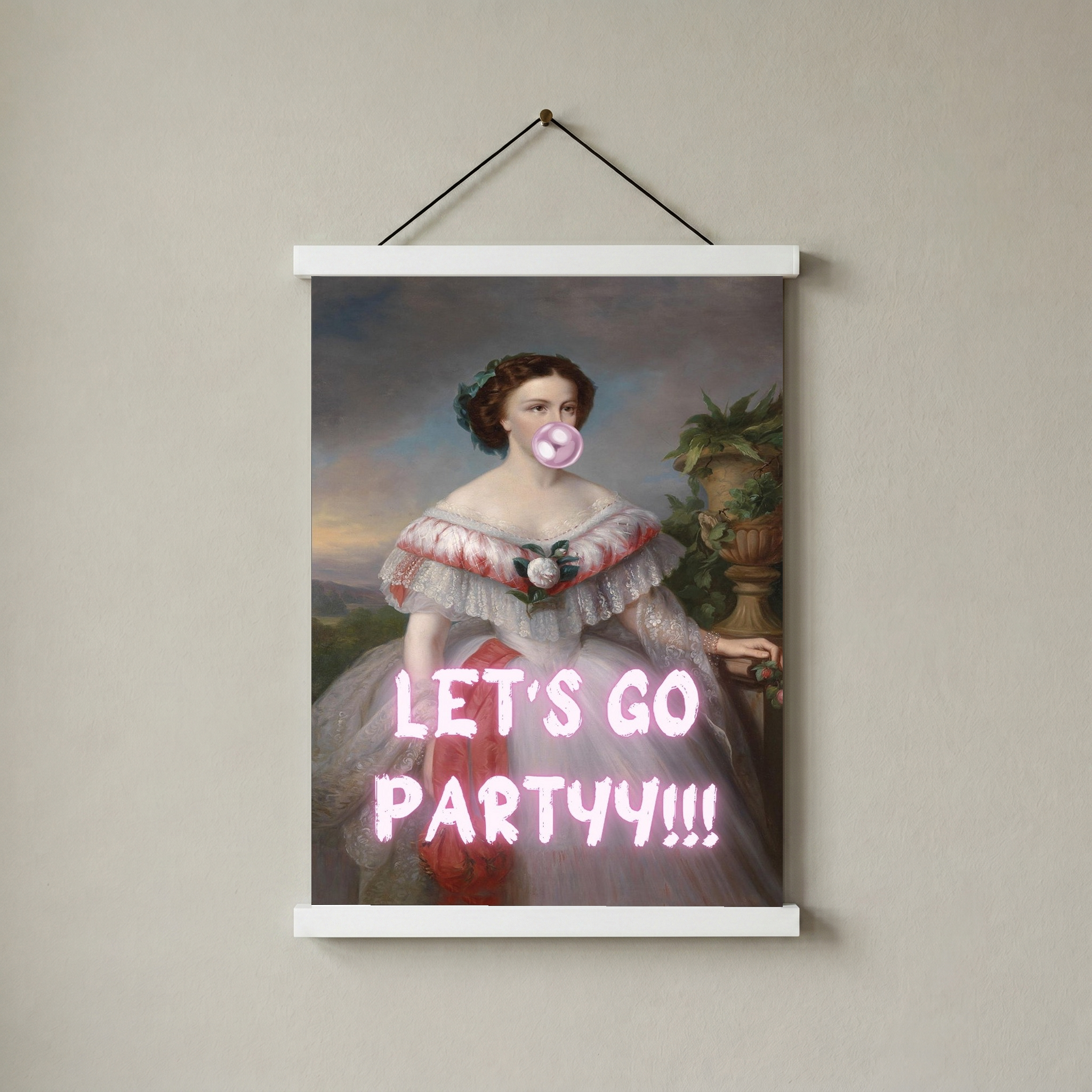Let's Go Party Wall Art Print — Fun Celebration Quote Poster