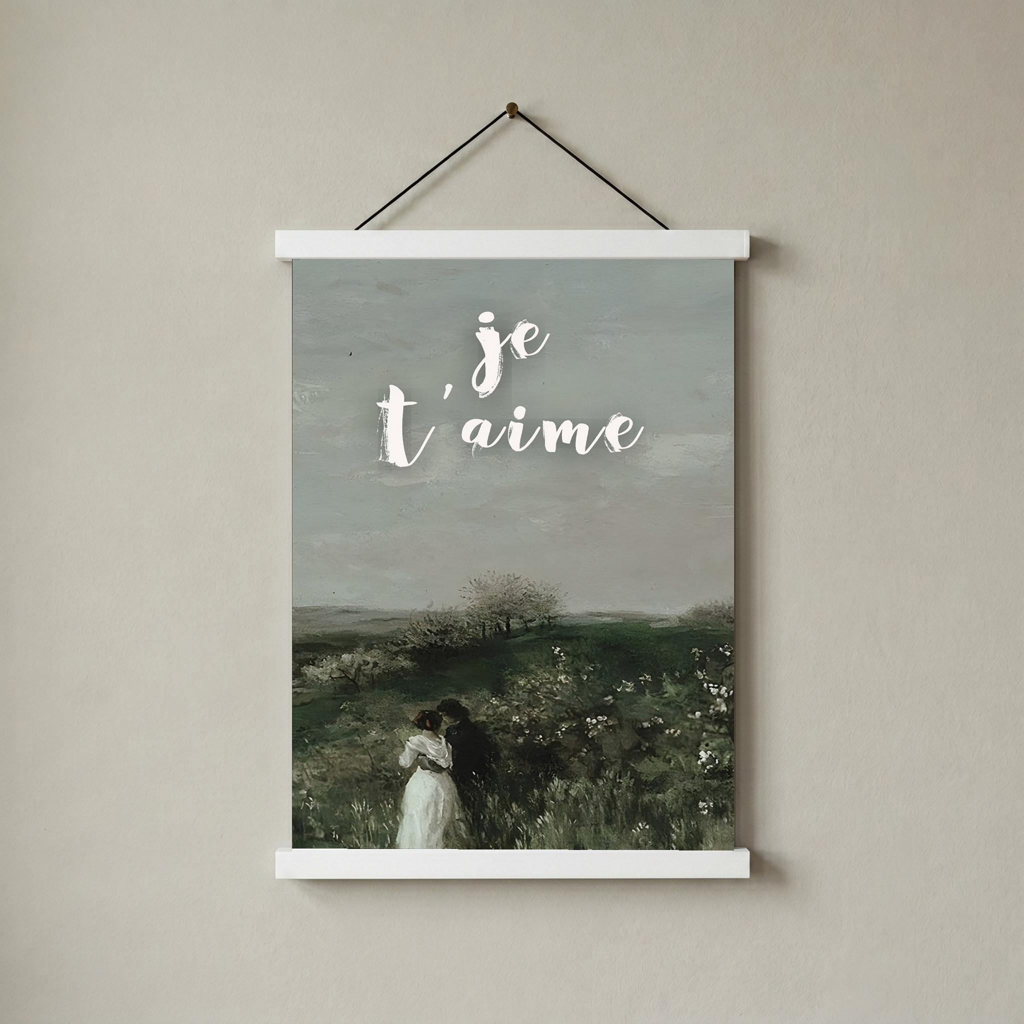 Je T'aime Wall Art Print — French Love Quote Poster