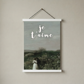 Je T'aime Wall Art Print — French Love Quote Poster