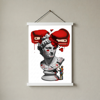 Rage Boxer — Surreal Apollo Bust Wall Art Print