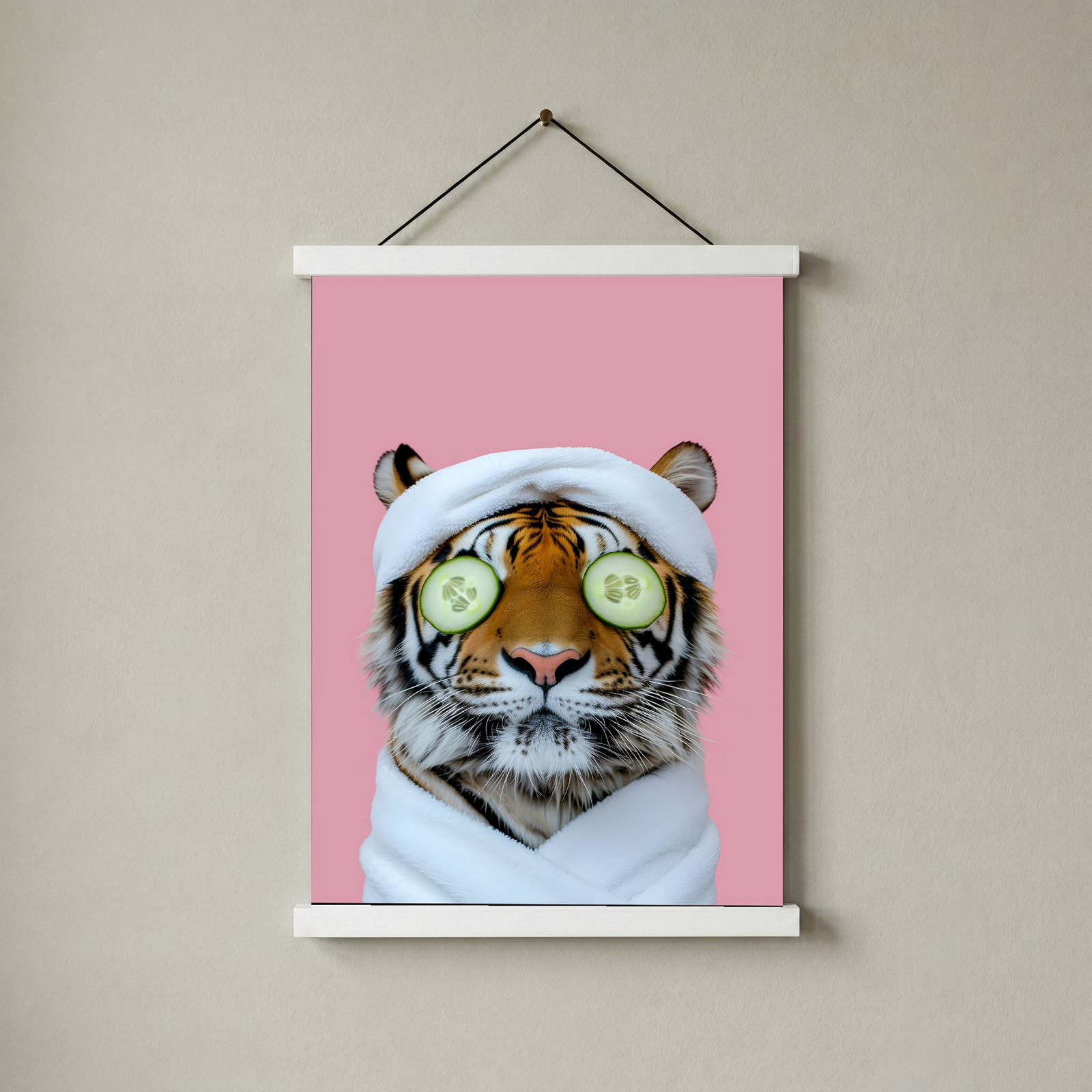 Tiger Retreat Wall Art Print — Bold Animal Portrait Poster