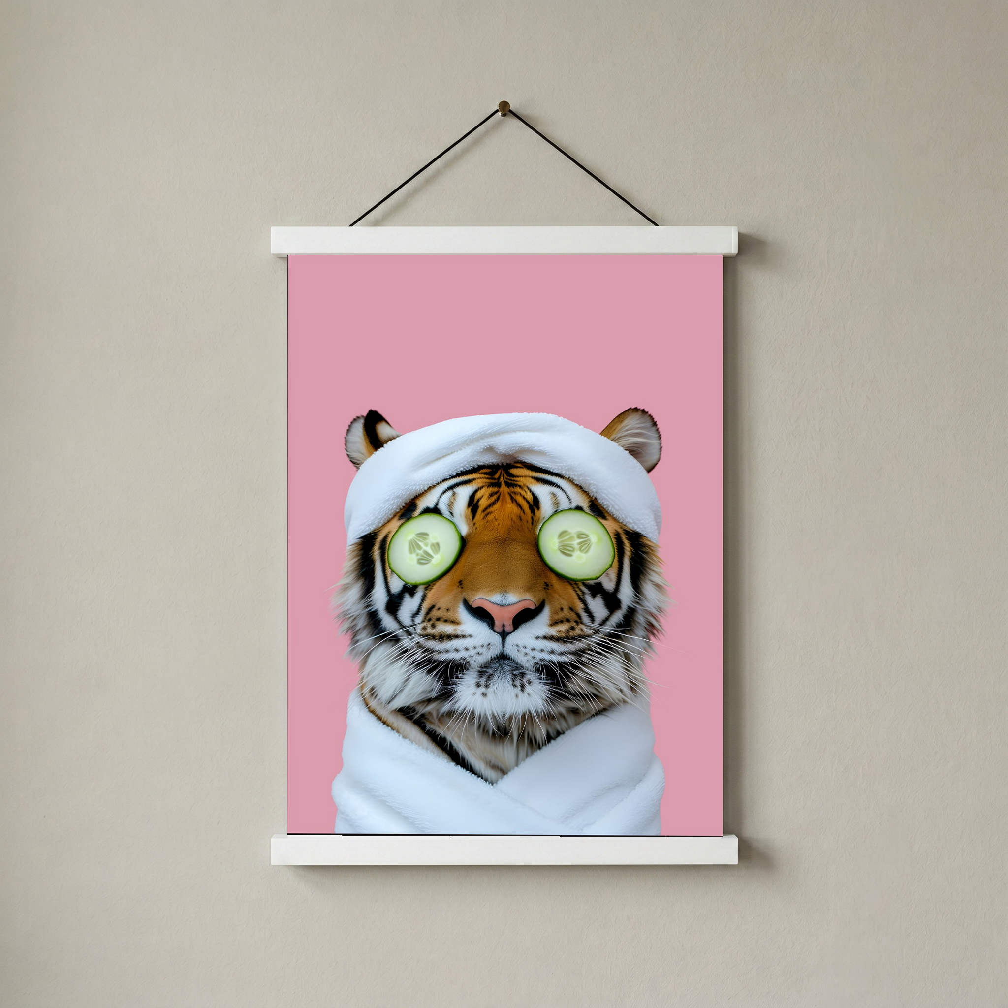 Tiger Retreat Wall Art Print — Bold Animal Portrait Poster
