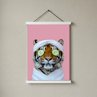 Tiger Retreat Wall Art Print — Bold Animal Portrait Poster