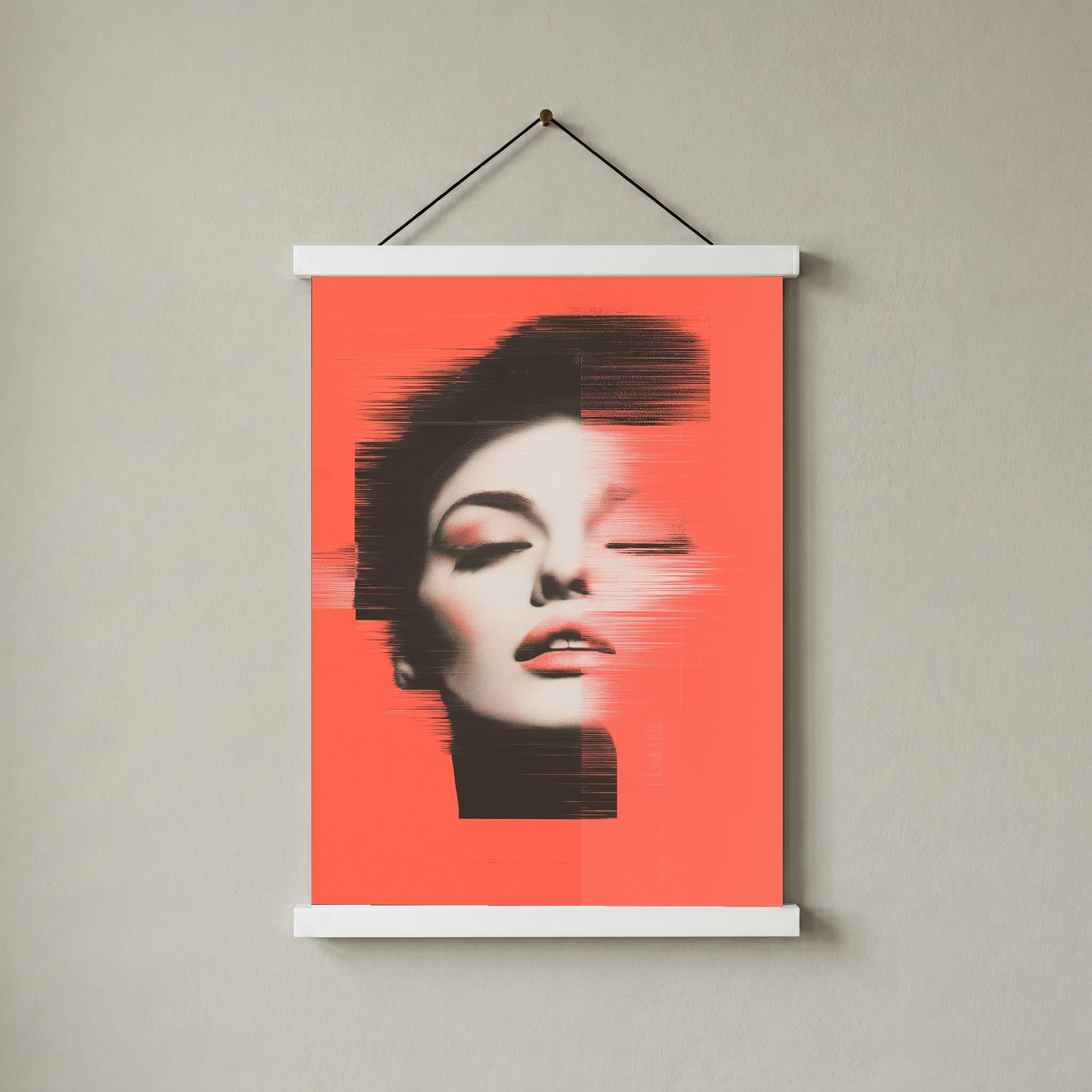 Vibrant Red Wall Art Print — Bold Statement Abstract Poster