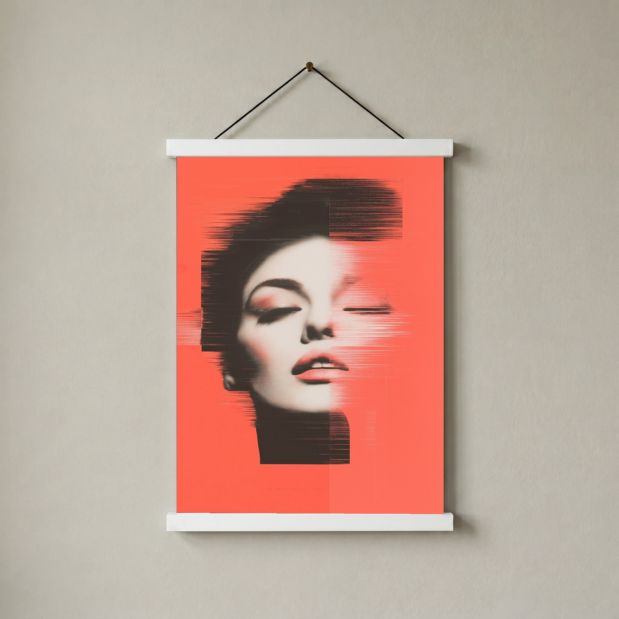 Vibrant Red Wall Art Print — Bold Statement Abstract Poster