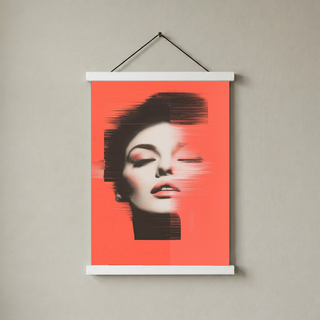 Vibrant Red Wall Art Print — Bold Statement Abstract Poster