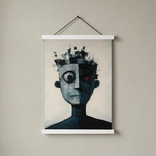 Lost Algorithm Wall Art Print — Digital Age Surreal Portrait Poster