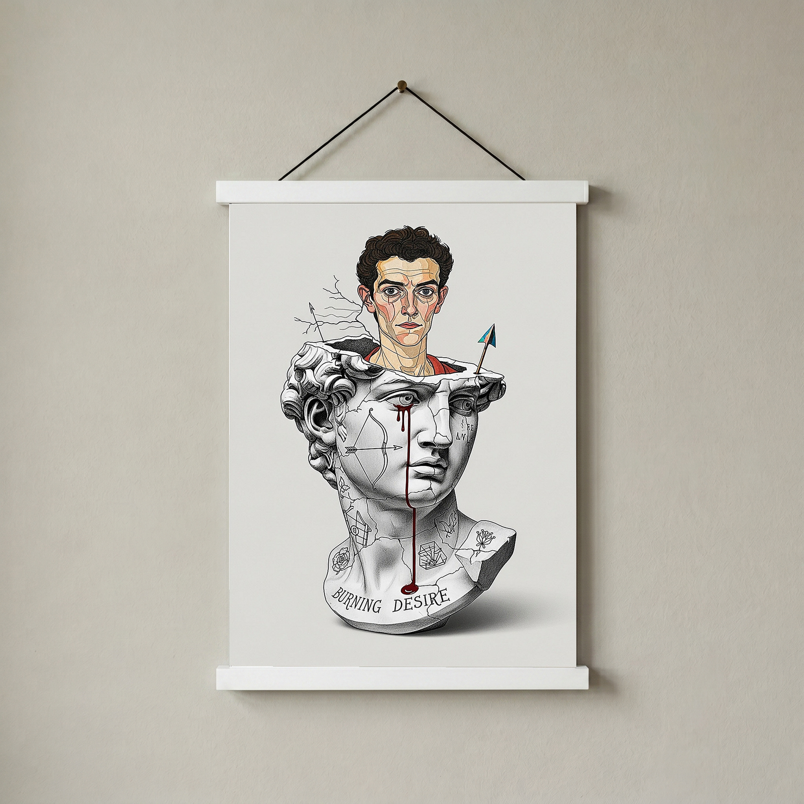 Burning Desire — Egon Schiele Inspired Wall Art Print