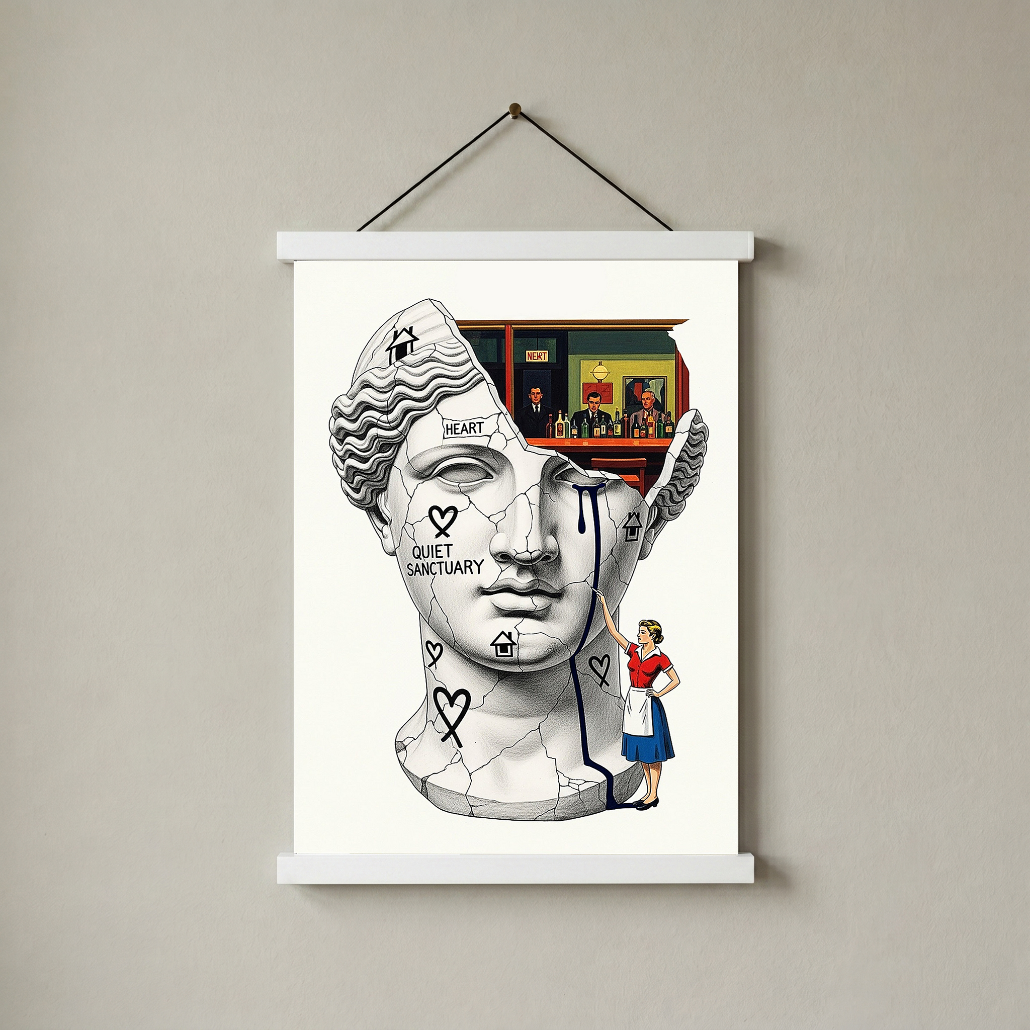 Quiet Sanctuary — Edward Hopper Nighthawks Wall Art Print