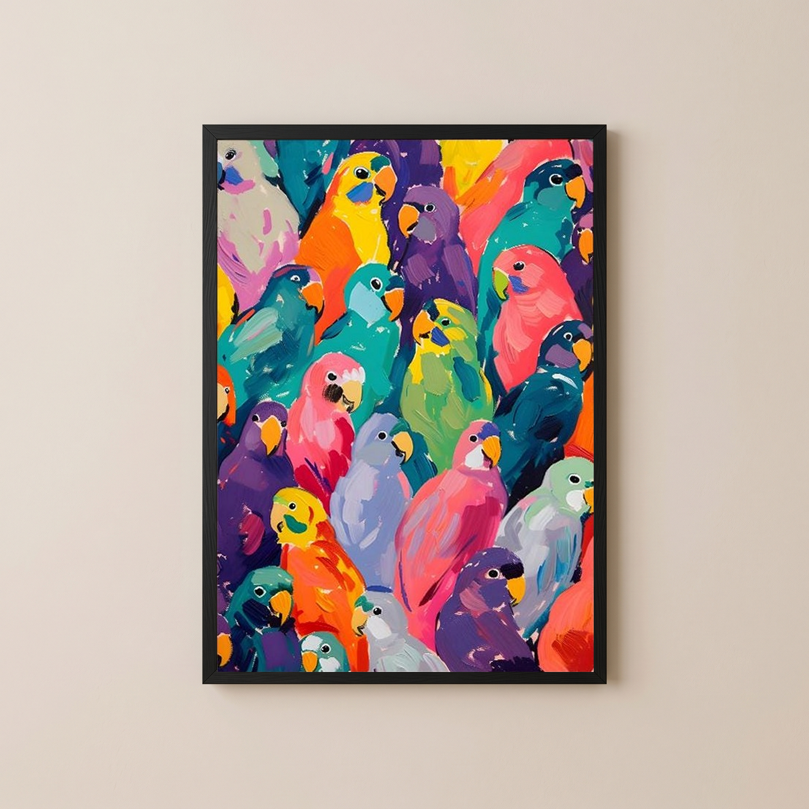 Pop Art Parrot Print — Vibrant Tropical Bird Wall Decor Poster