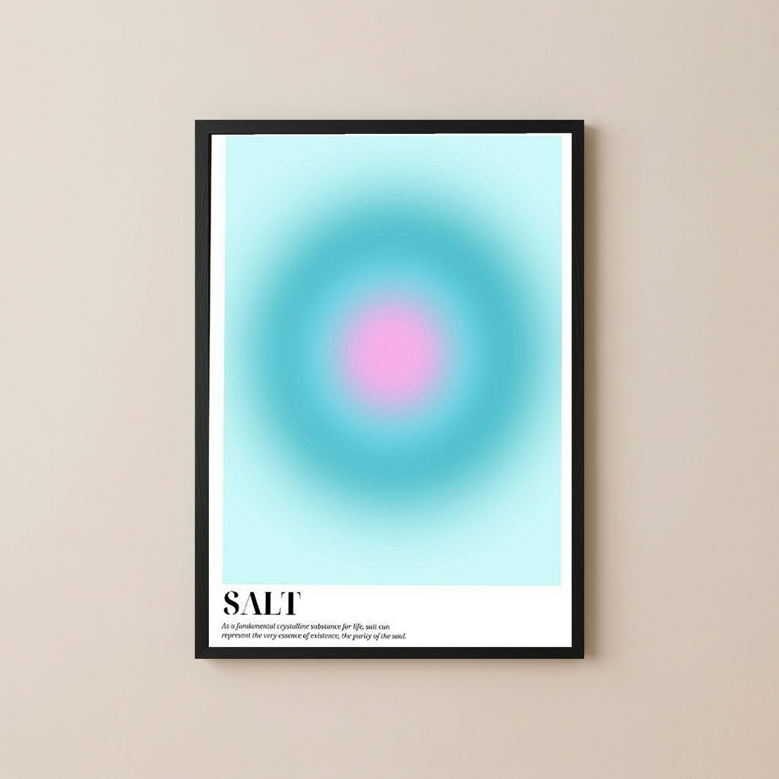 Salt Aura Abstract Poster — Spiritual Gradient Wall Art Print