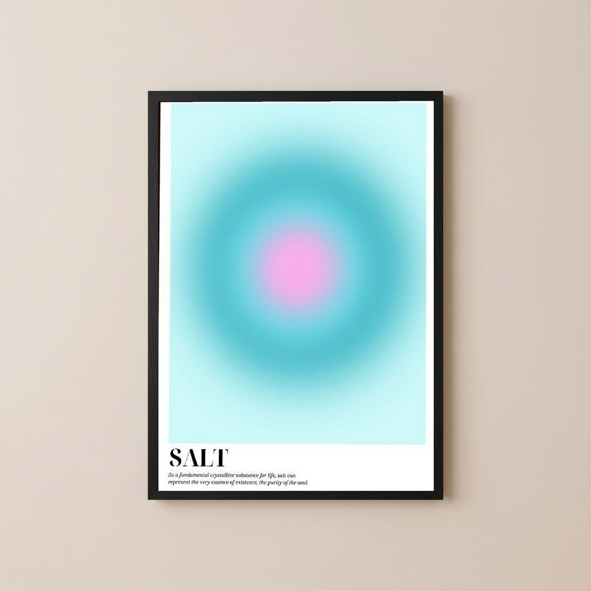 Salt Aura Abstract Poster — Spiritual Gradient Wall Art Print