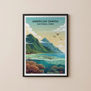 American Samoa National Park Poster — Vintage Pacific Island Travel Print