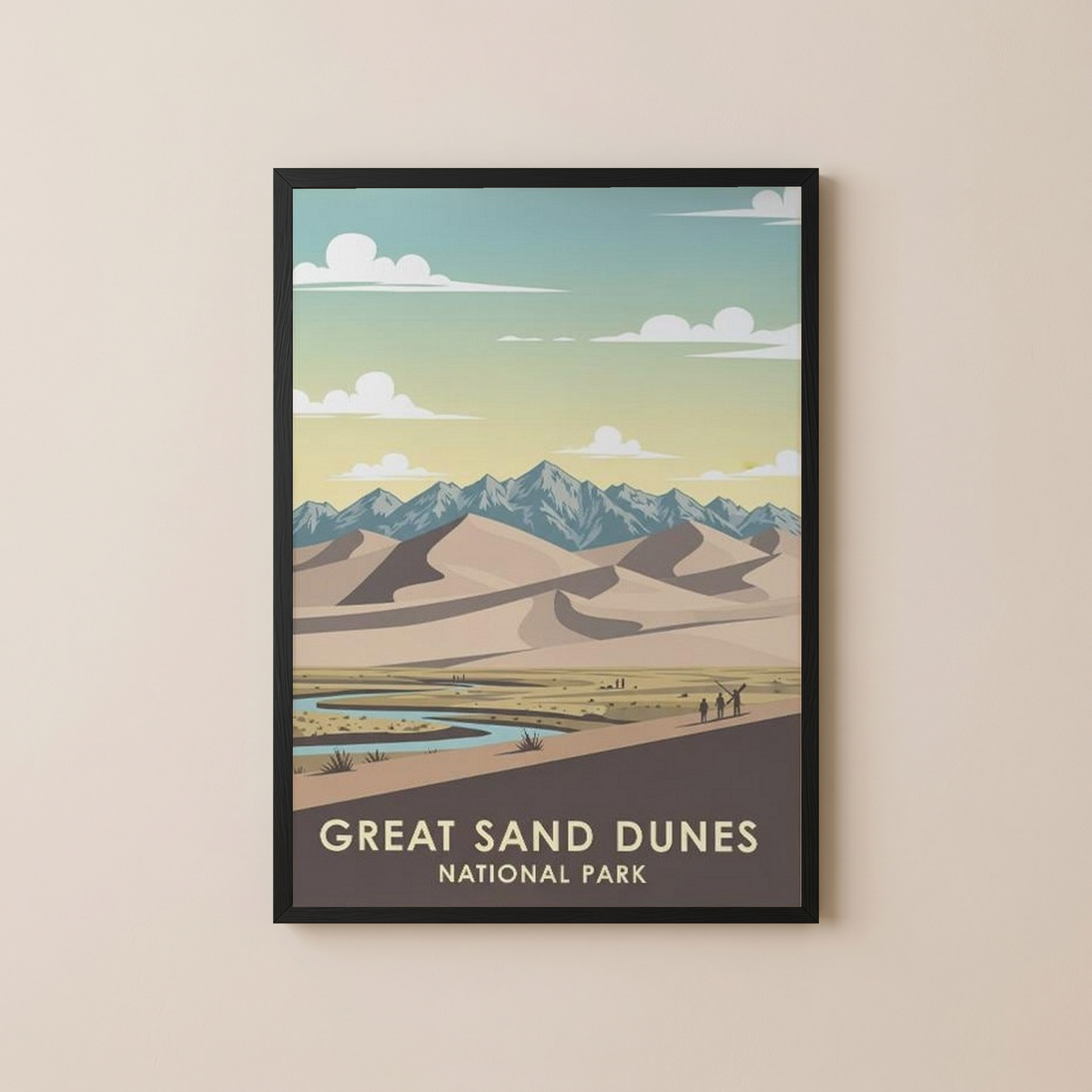 Great Sand Dunes National Park Poster — Vintage Colorado Dune Field Print